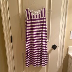 Susana Monaco Revolve Purple And White Stripped Dress Women’s S